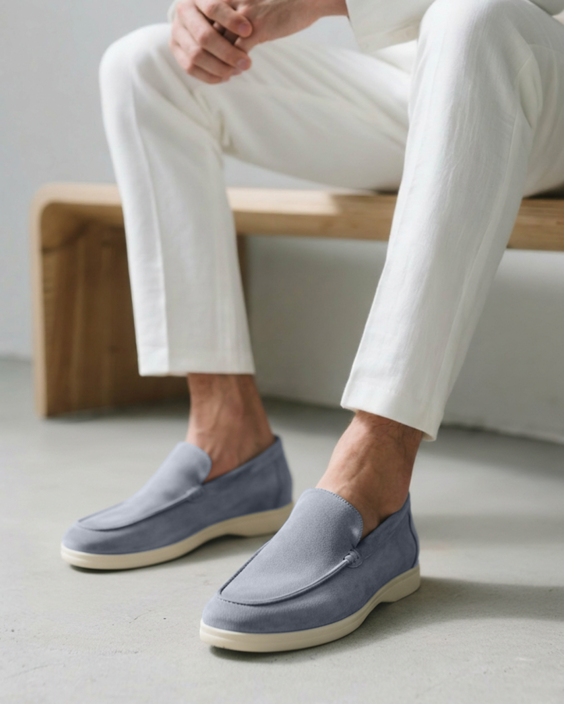 Sem | Stitched Suede Loafers for Men