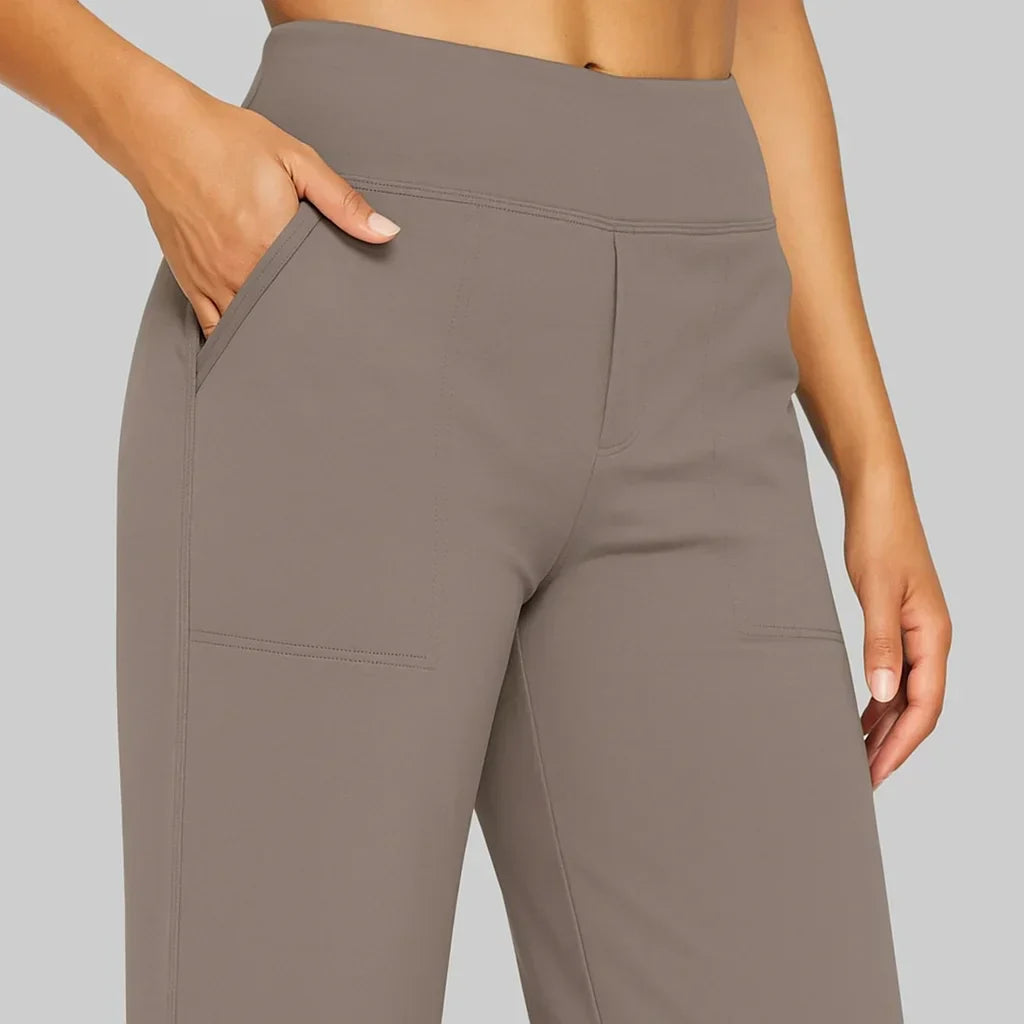 Helga | High-Waist Wide Leg Pants with Pockets for Women