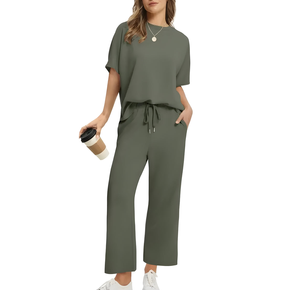 Amirah | Women's Lounge Set with Pockets, Relaxed-Fit