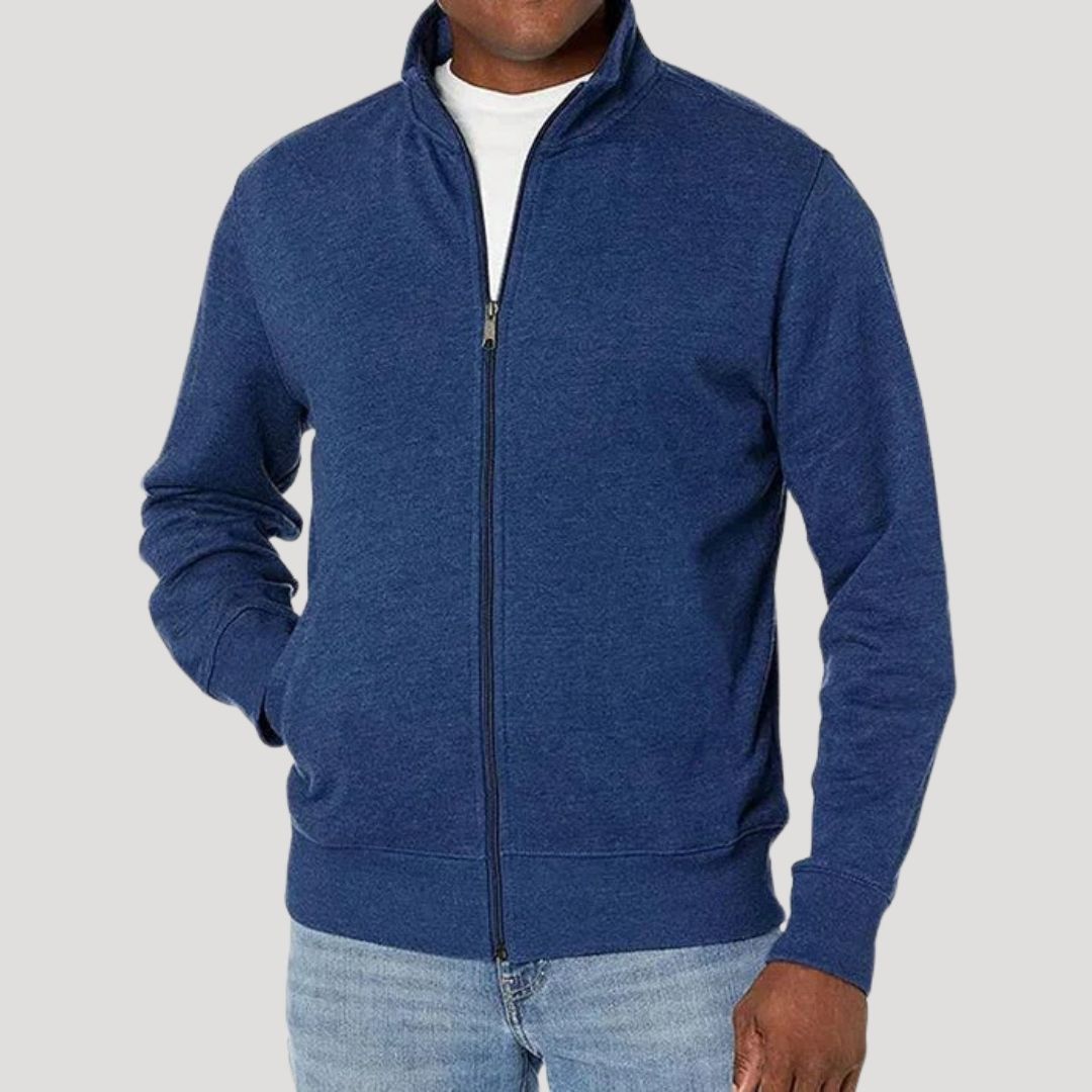 Wouter | Tailored Zip-Front Notched-Collar Jacket for Men