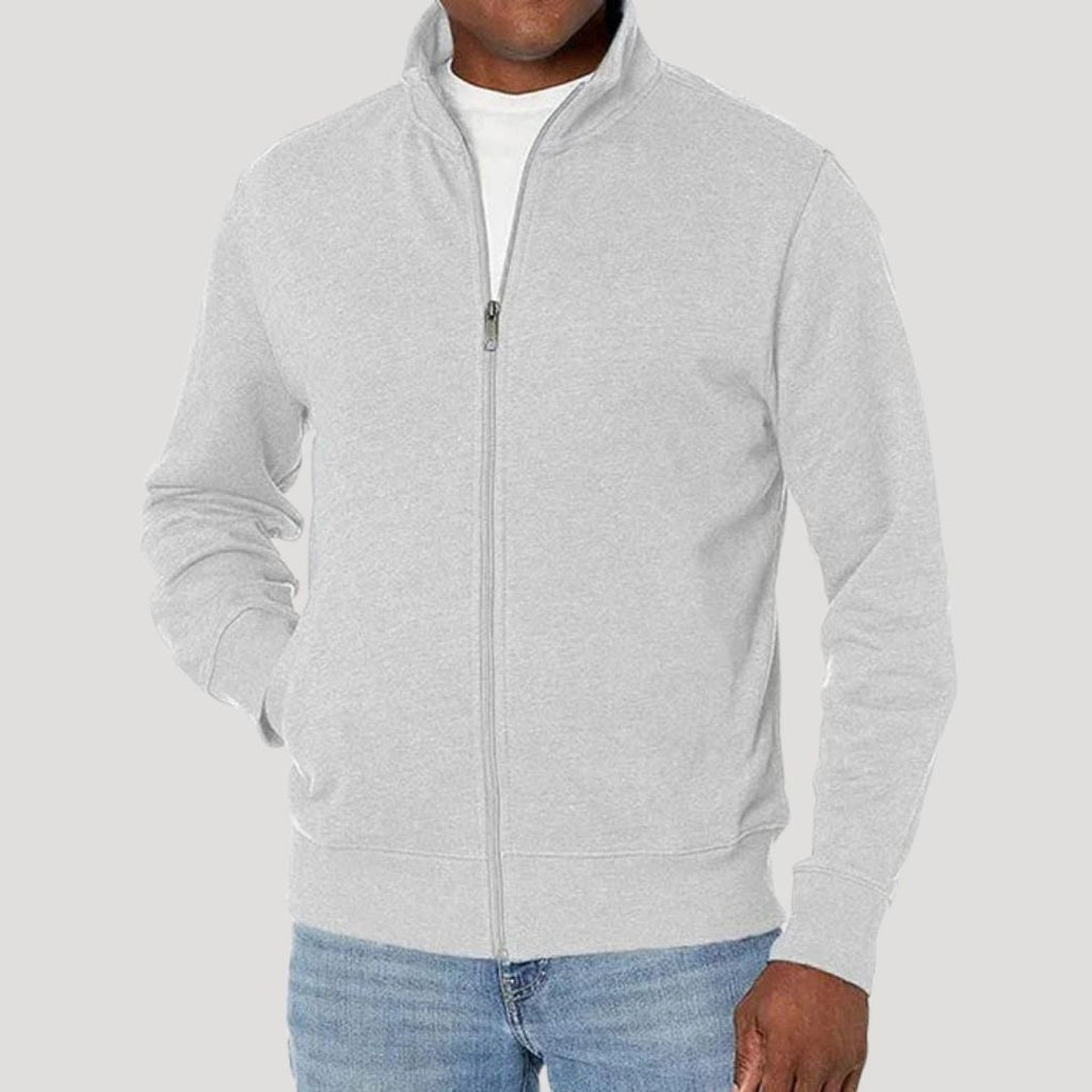 Casper | Slim Fit Collared Jacket with Zip-Up Closure for Men