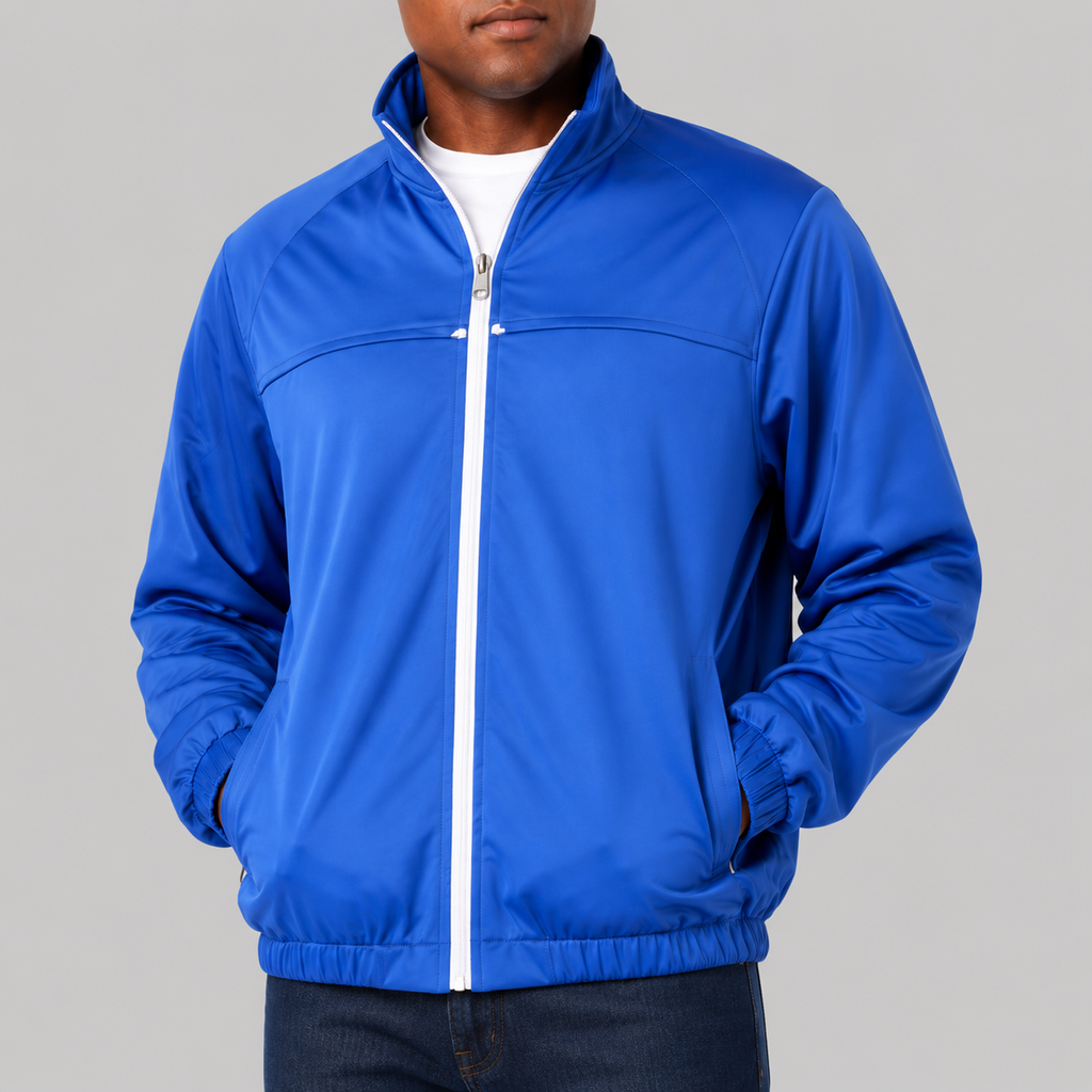 Casper | Slim Fit Collared Jacket with Zip-Up Closure for Men
