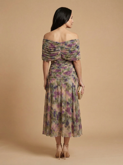 Arielle | Women's Elegant Flowy Midi Dress – Brunch to Evening