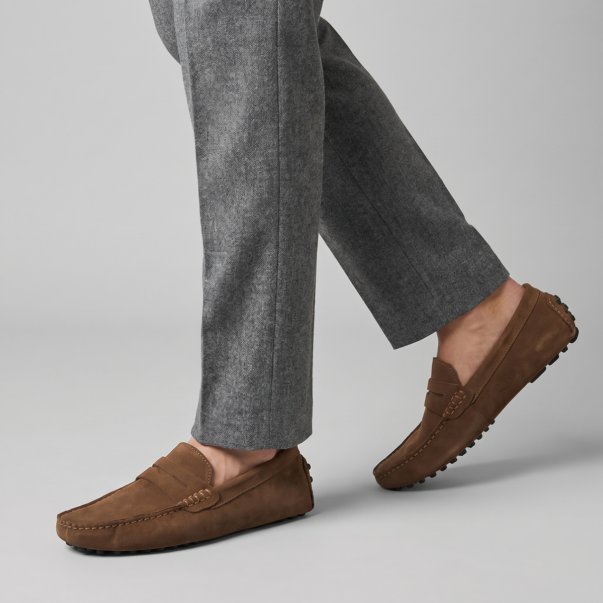 Viktor | Textured Slip-On Driver Loafers for Men