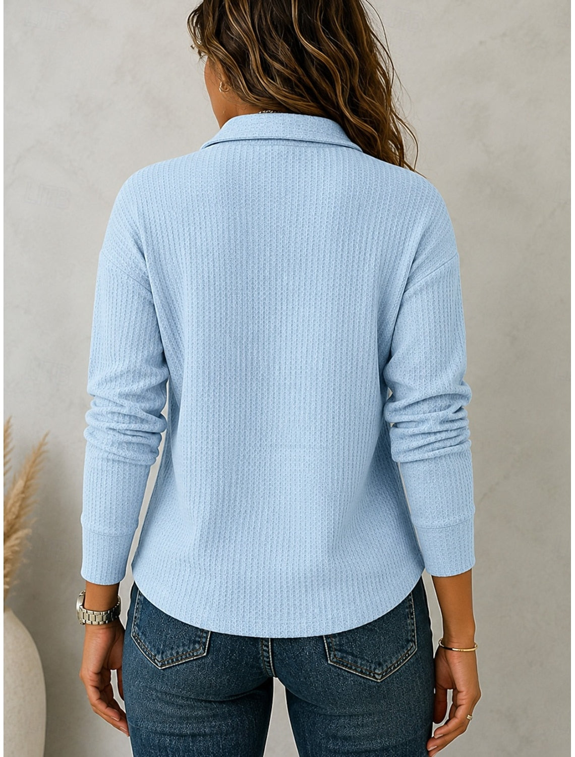 Katinka | Cable Knit Sweater with Polo Collar for Women