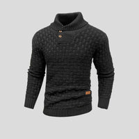 Arjan | Men's Shawl Collar Sweater with Button Front