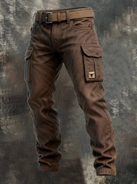 Aksel | Men's Slim-Fit Tapered Cargo Pants Side Pockets