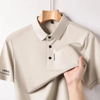 Colton | Men's Polo Shirt Short Sleeve Button Front Casual