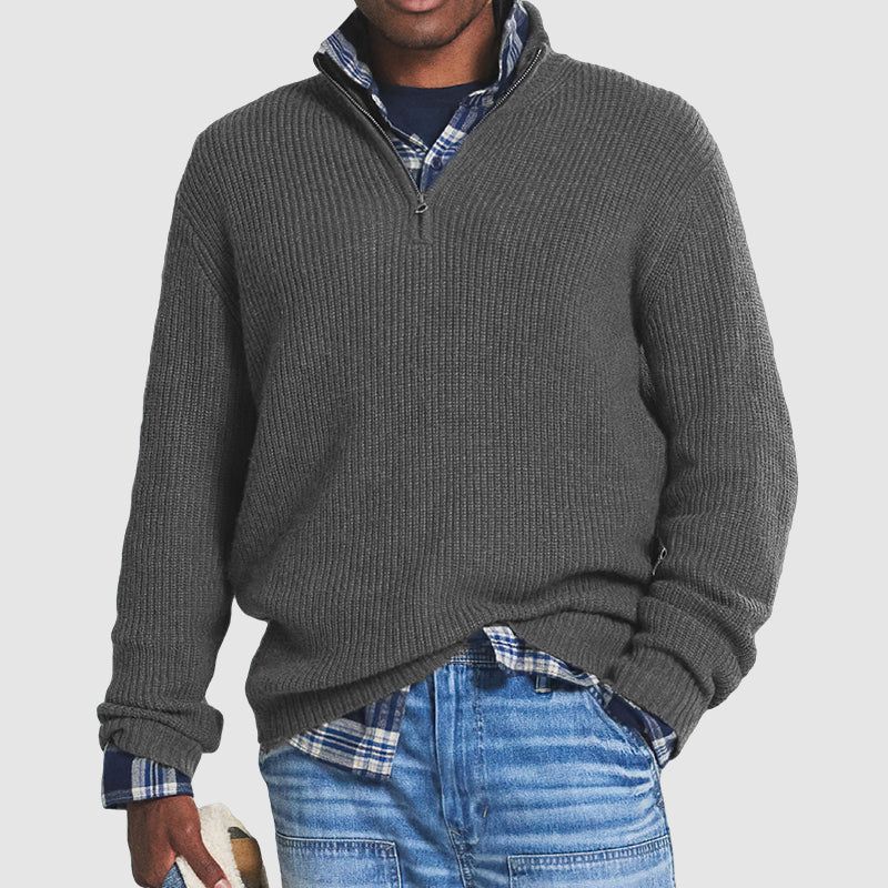 Men's Half-Zip Sweater – Casual Everyday Layering Piece
