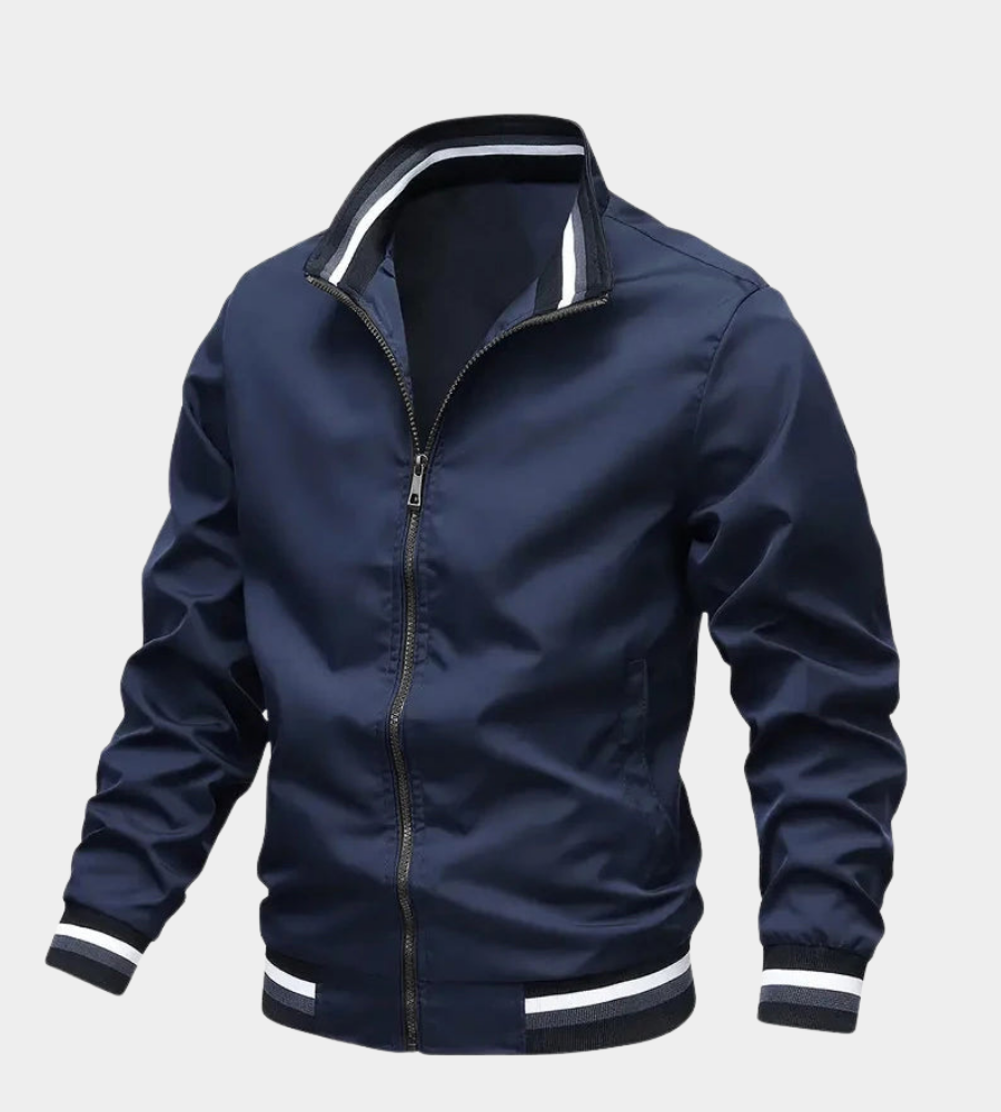Liesbeth | Men's Bomber Jacket Relaxed-Fit Full-Zip Layering Coat