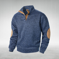 Laurent | Men's Quarter-Zip Sweater with Elbow Patches