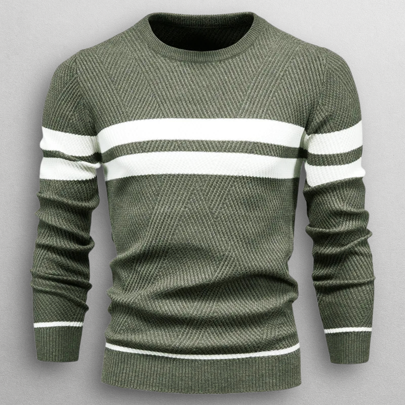 Jort | Men's Striped Crew Neck Sweater – Everyday Style