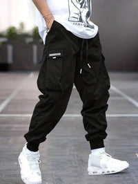 Magnus | Men's Cargo Jogger Pants Ribbed Ankle Drawstring