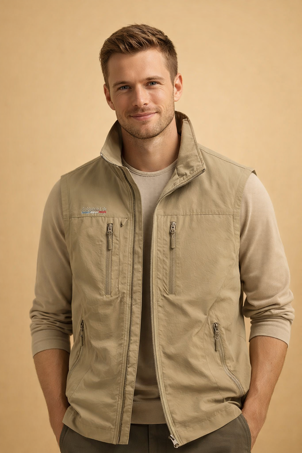Damian | Men's Zip-Front Utility Bodywarmer with Pockets