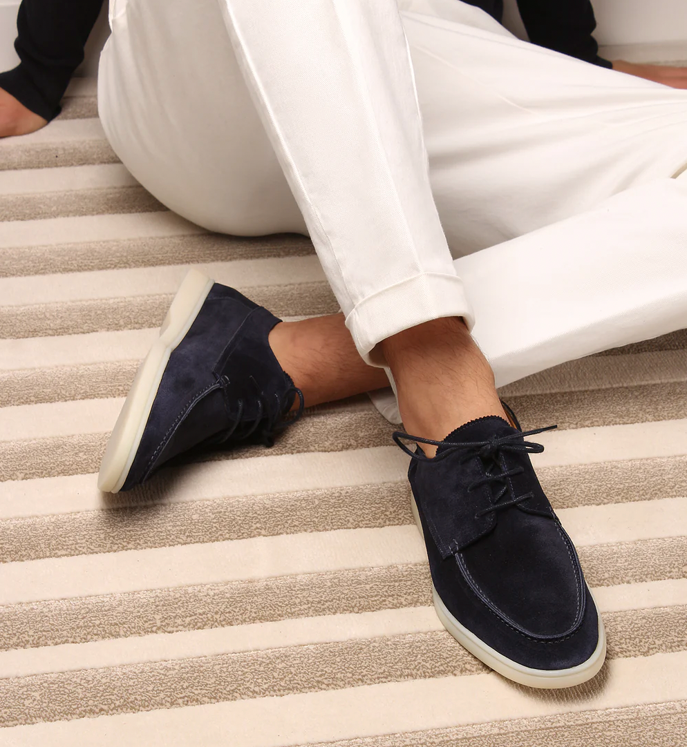 Ronan | Men's Moccasin Loafers Lace-Up Soft Comfort Fit