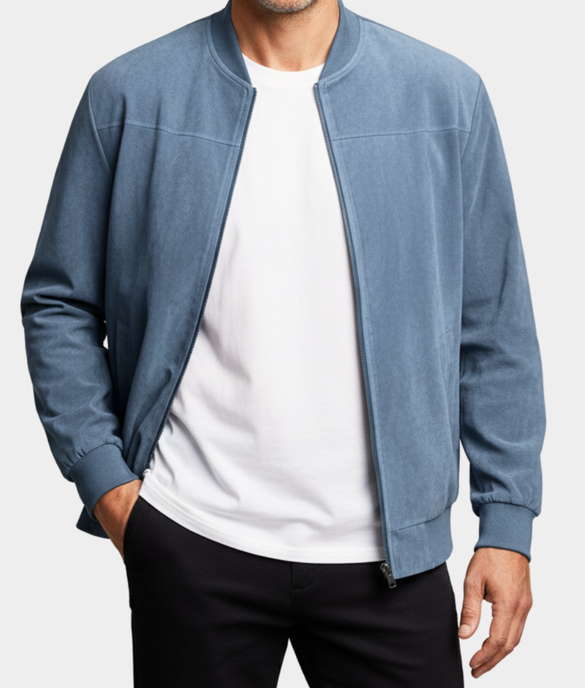 Liesbeth | Men's Bomber Jacket Zip Front Relaxed-Fit