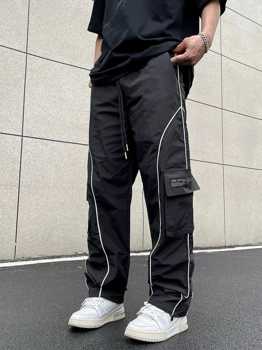 Men's Cargo Marieke Relaxed-Fit Side-Stripe Trousers – Casual Wear