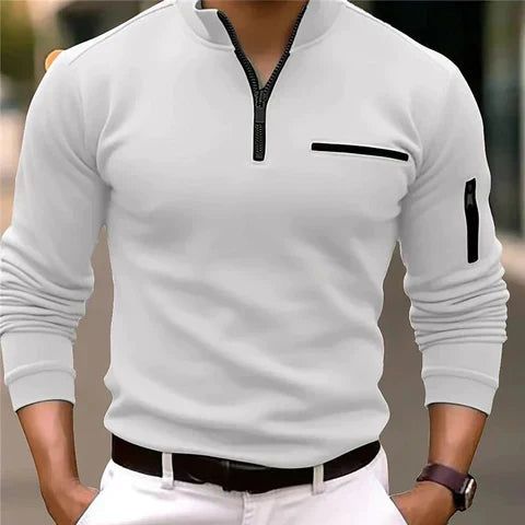Marcus | Men's Zip Sweater with Pockets – Casual Everyday Layering