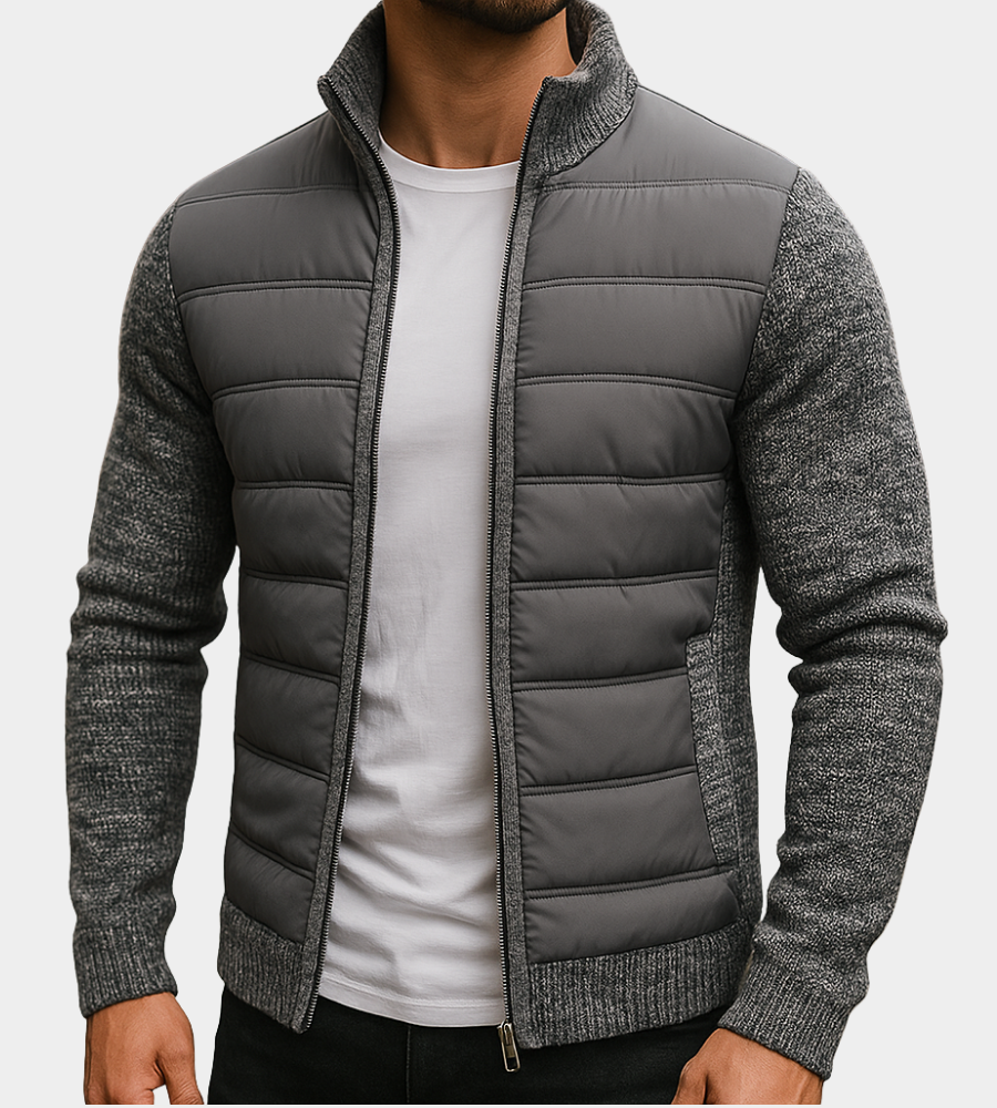 Rex | Men's Padded Jacket Relaxed-Fit Quilted Layering Coat