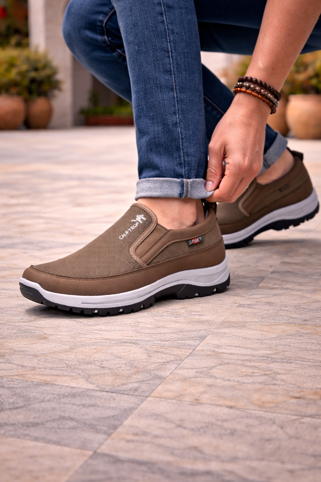 Karlijn | Men's Slip-On Sneakers Cushioned Comfort – Weekend Travel