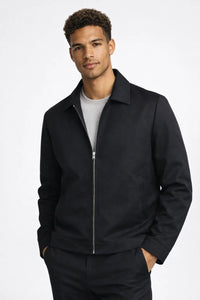 Marcelo | Men's Slim-Fit Zip Up Jacket - Smart Casual