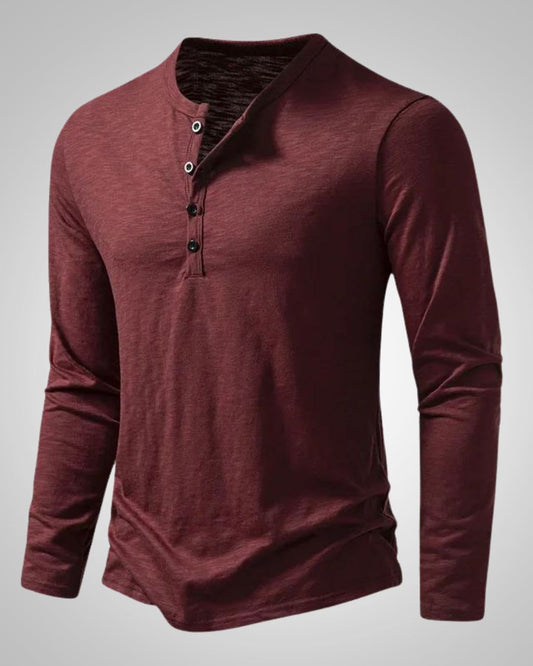 Blanche | Men's Slim-Fit Long Sleeve Henley Shirt