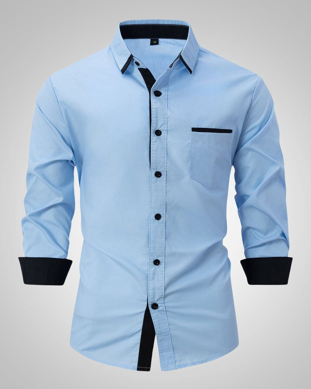 Blanche | Men's Classic Long Sleeve Shirt with Chest Pocket