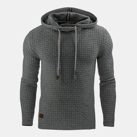 Marcus | Men's Waffle Knit Hoodie Pullover - Casual Weekend Layer