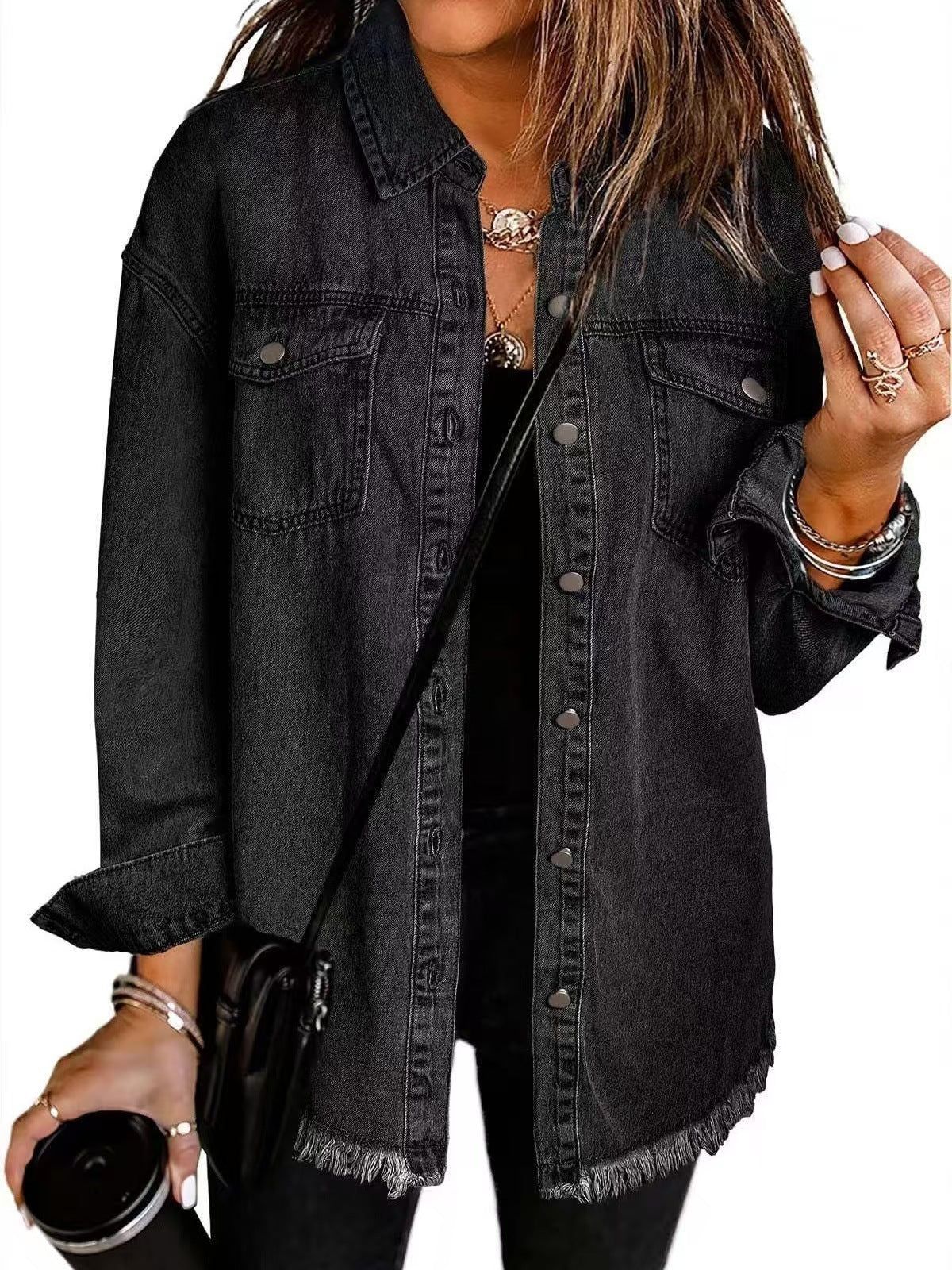 Alida | Collared Button-Front Jacket with Chest Pockets