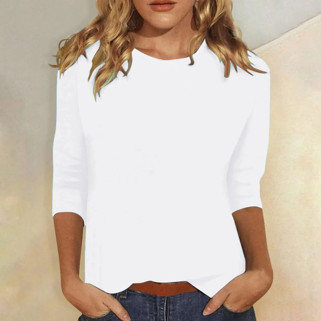 Allegra | Ribbed Crew Neck Cropped Top for Women