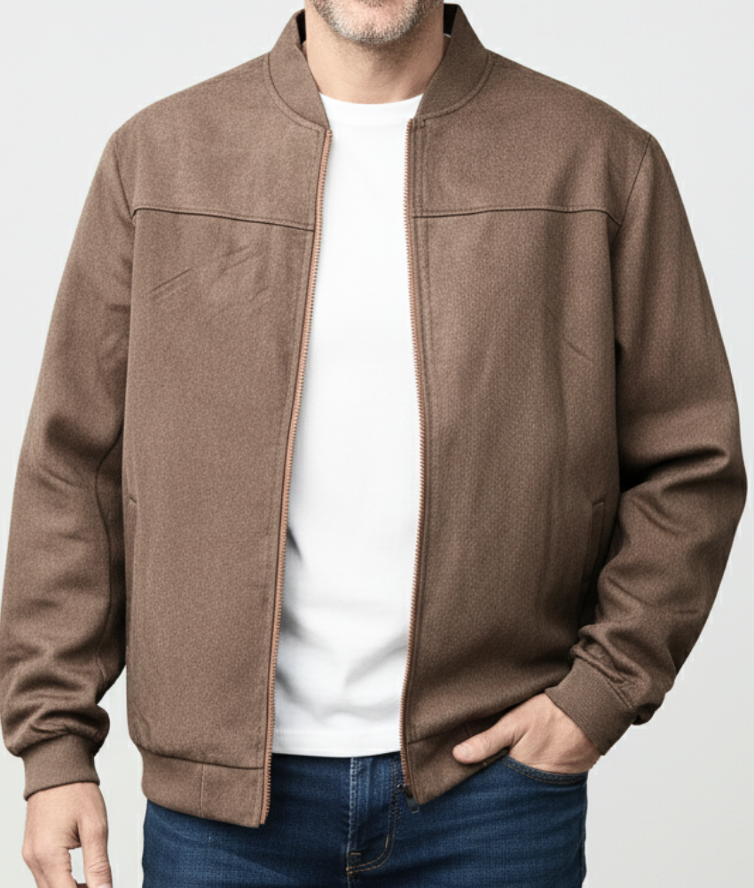 Liesbeth | Men's Bomber Jacket Zip Front Relaxed-Fit