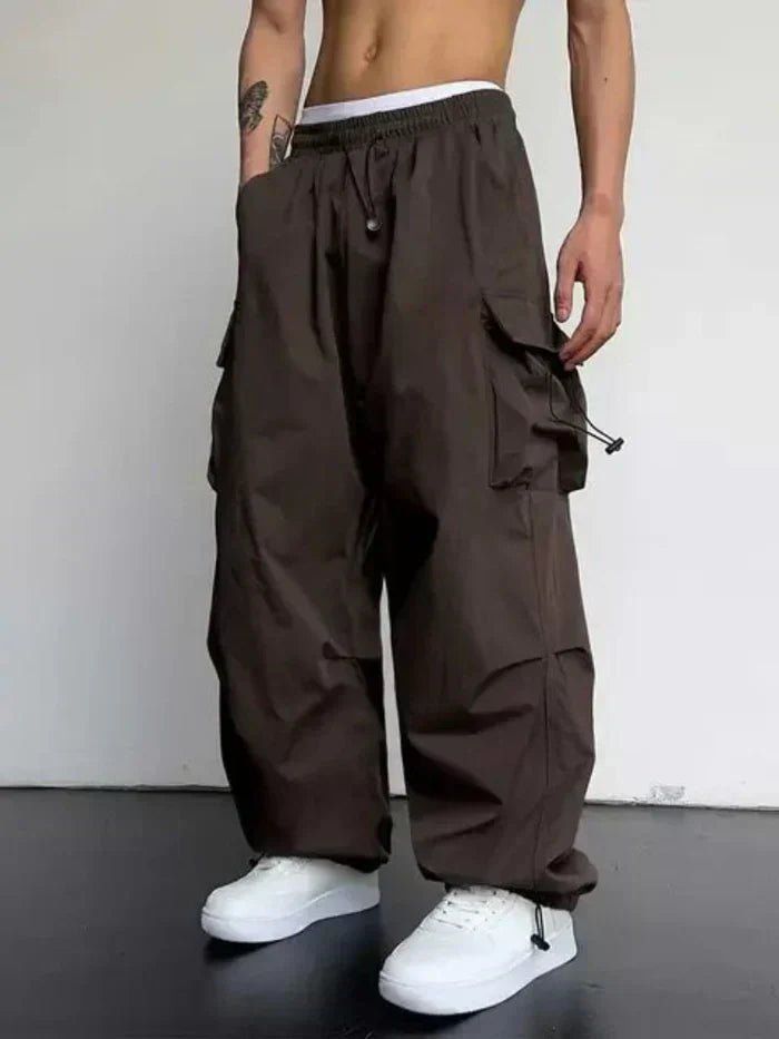Sigrid | Men's Wide Leg Cargo Pants with Adjustable Drawstrings