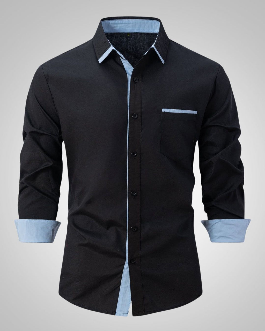 Blanche | Men's Classic Long Sleeve Shirt with Chest Pocket