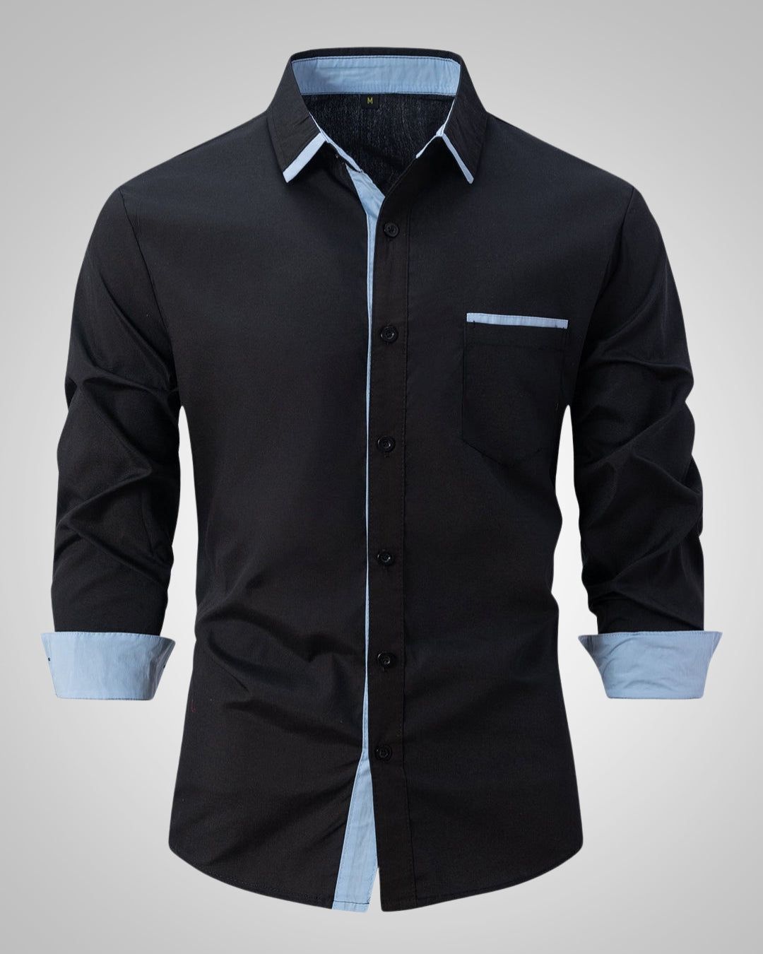 Blanche | Men's Classic Long Sleeve Shirt with Chest Pocket