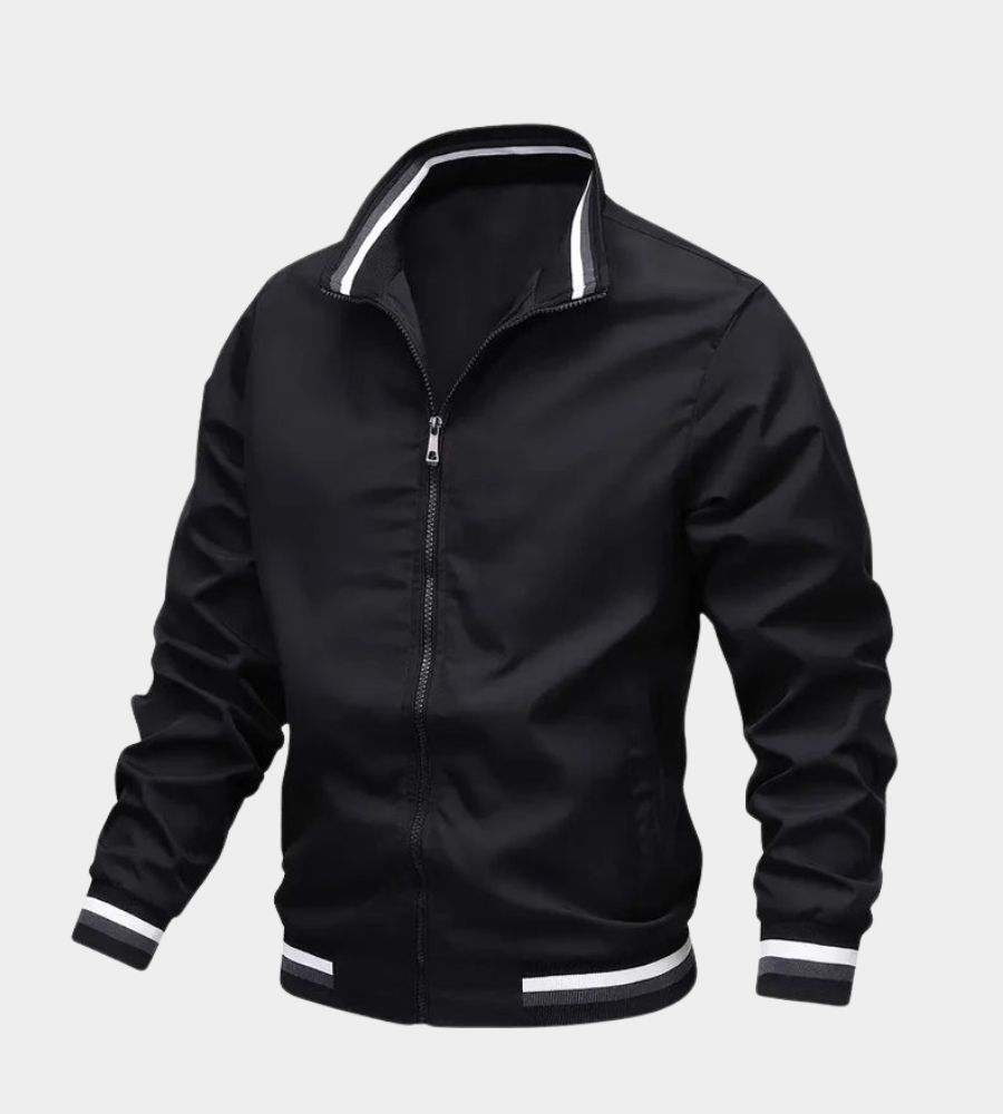 Liesbeth | Men's Bomber Jacket Relaxed-Fit Full-Zip Layering Coat