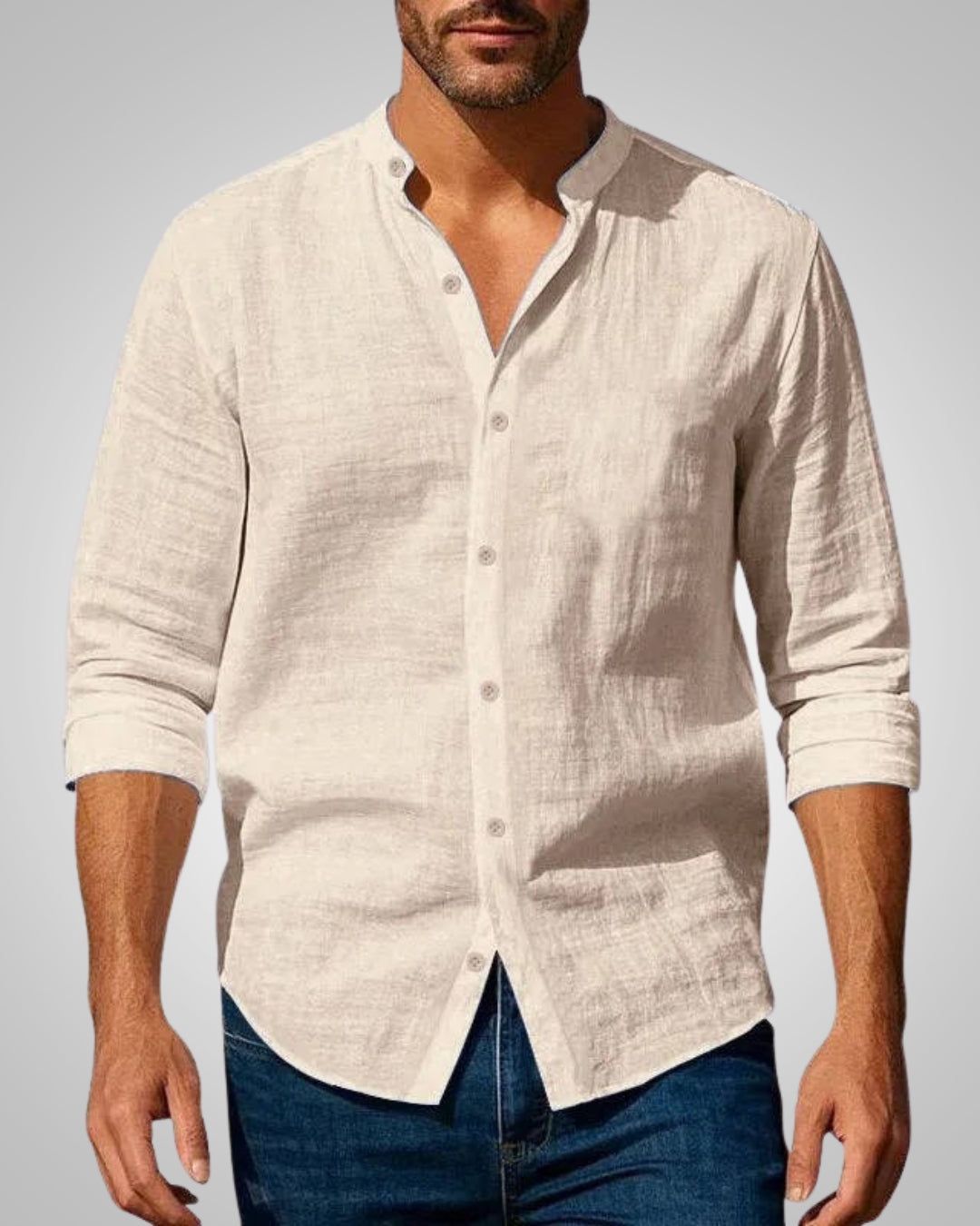 Theodore | Men's Slim-Fit Stand Collar Summer Shirt