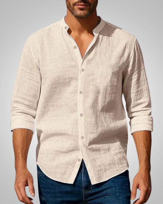 Theodore | Men's Slim-Fit Stand Collar Summer Shirt
