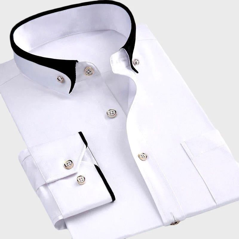 Herman | Men's Shirt Long Sleeve Button Front Classic Collar