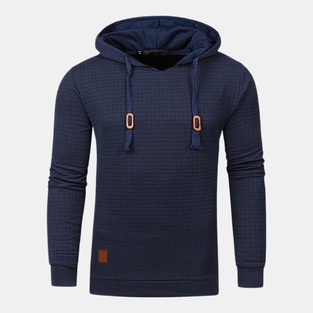 Marcus | Men's Waffle Knit Hoodie Pullover - Casual Weekend Layer