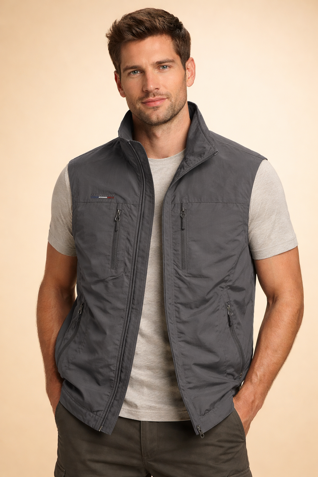 Damian | Men's Zip-Front Utility Bodywarmer with Pockets
