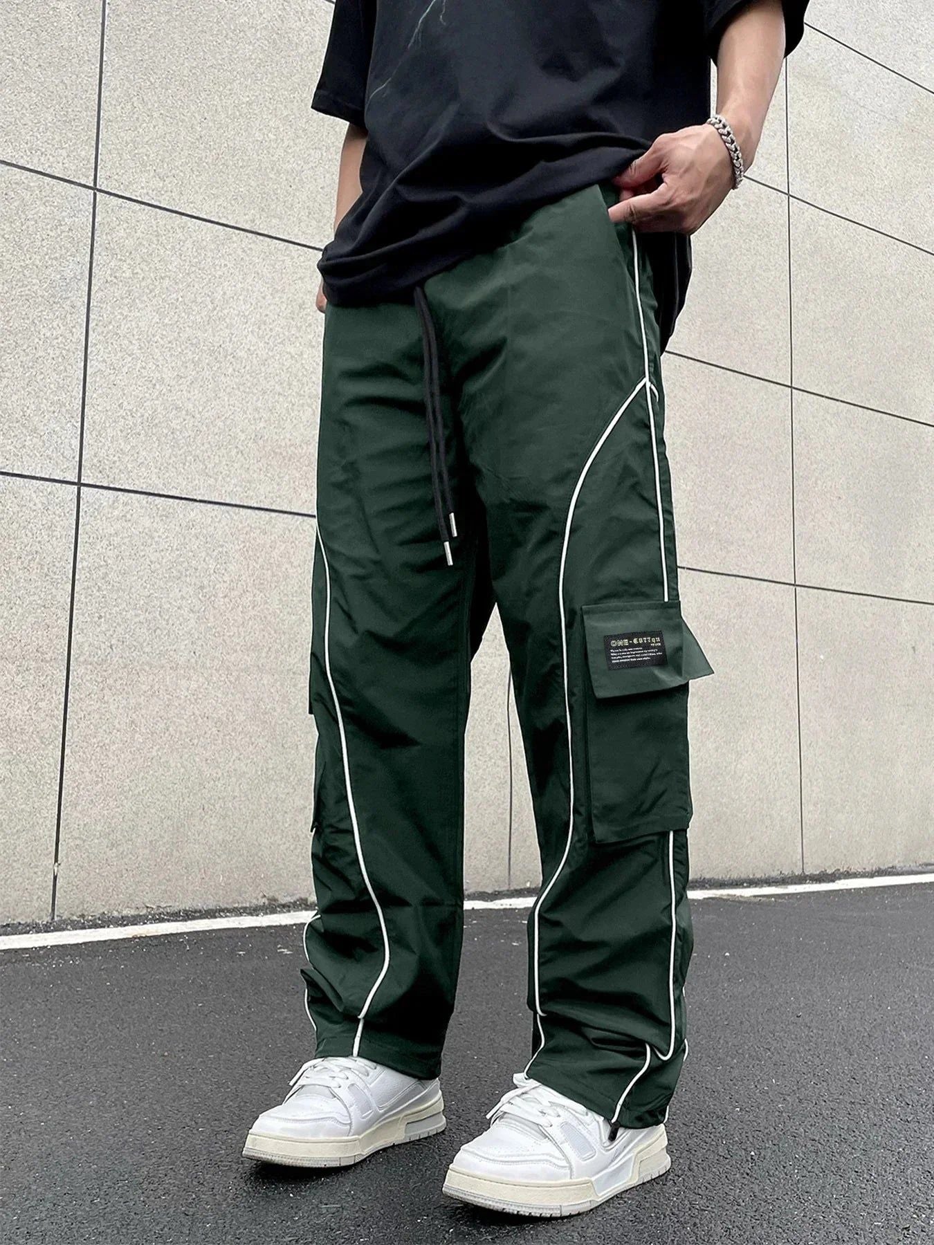Men's Cargo Marieke Relaxed-Fit Side-Stripe Trousers – Casual Wear