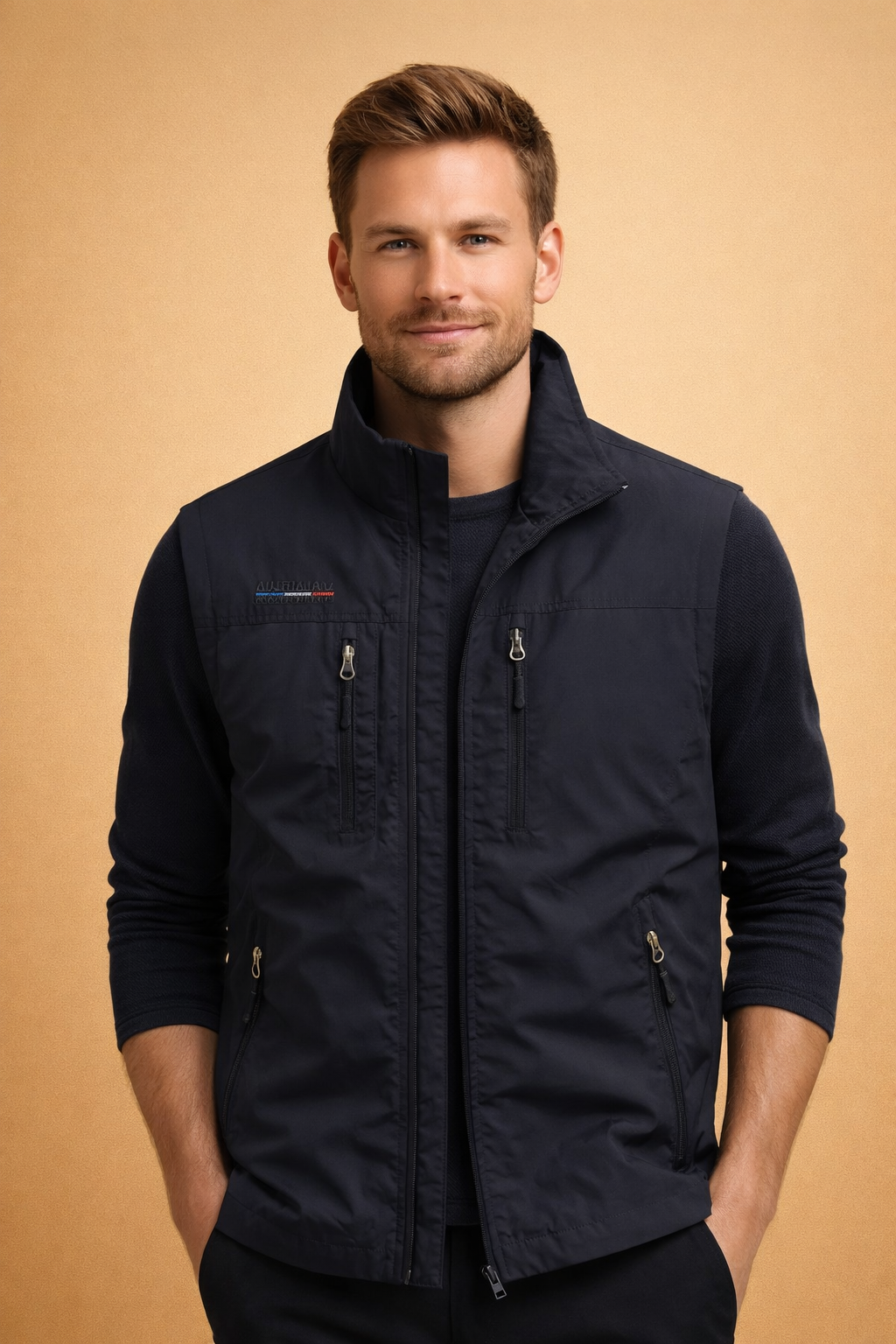 Damian | Men's Zip-Front Utility Bodywarmer with Pockets