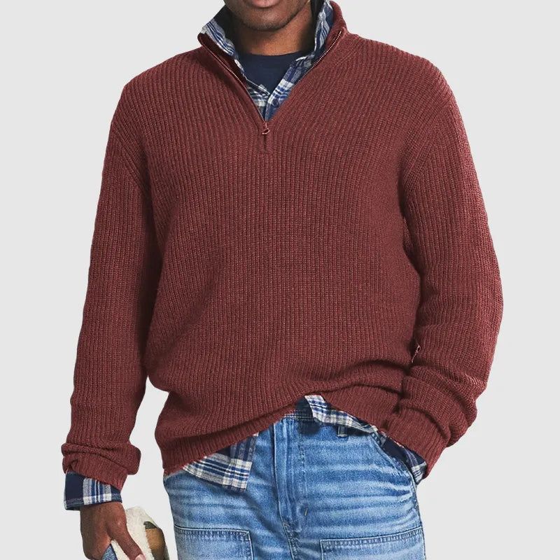 Men's Half-Zip Sweater – Casual Everyday Layering Piece