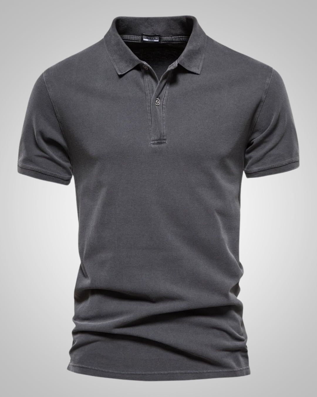 Anaïs | Men's Polo Shirt Short Sleeve Button Front Casual