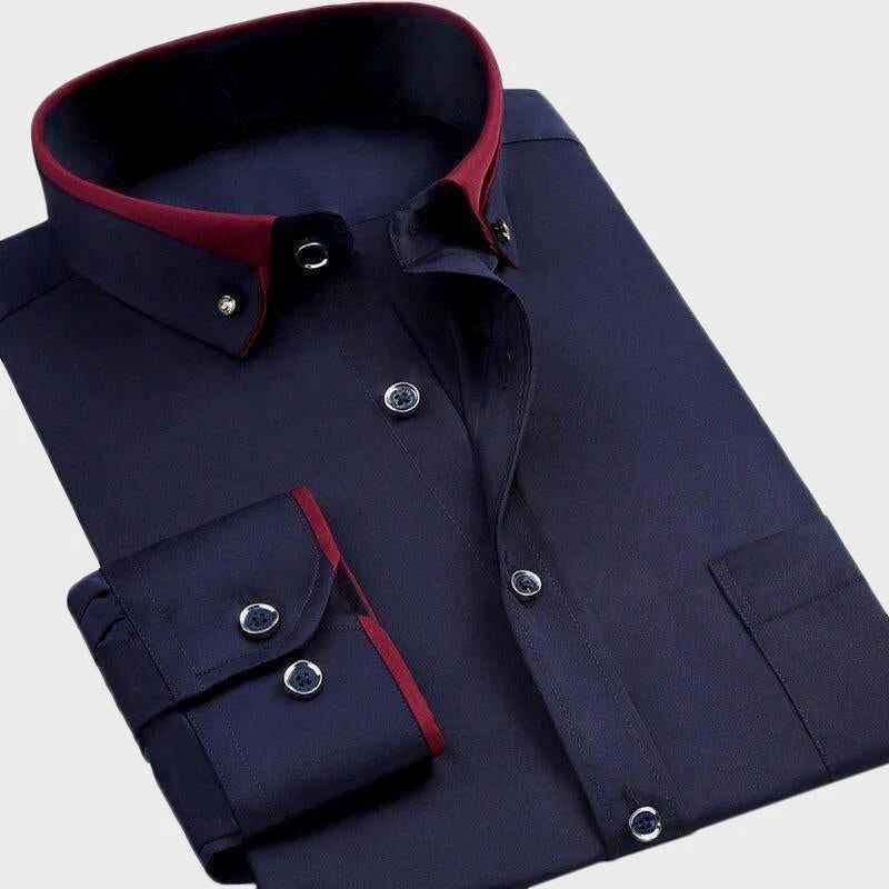 Herman | Men's Shirt Long Sleeve Button Front Classic Collar