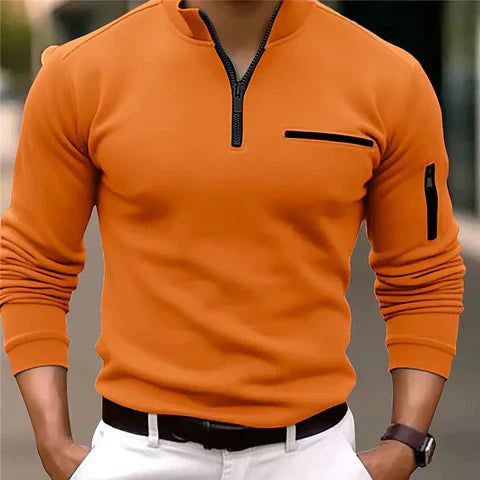 Marcus | Men's Zip Sweater with Pockets – Casual Everyday Layering