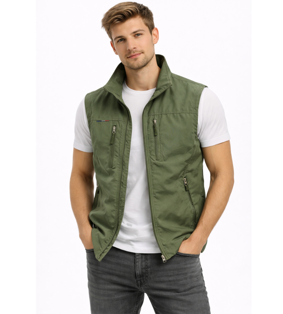 Men's Bodywarmer with Stand Collar – Outdoor Weekend Vest