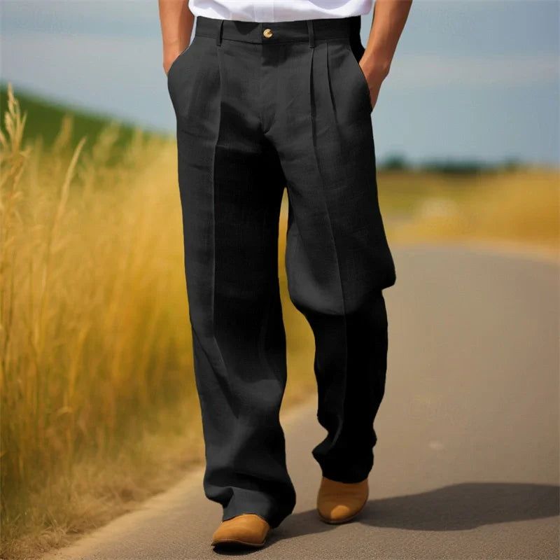 Merel | Men's Trousers Pleated Relaxed-Fit Tailored Look