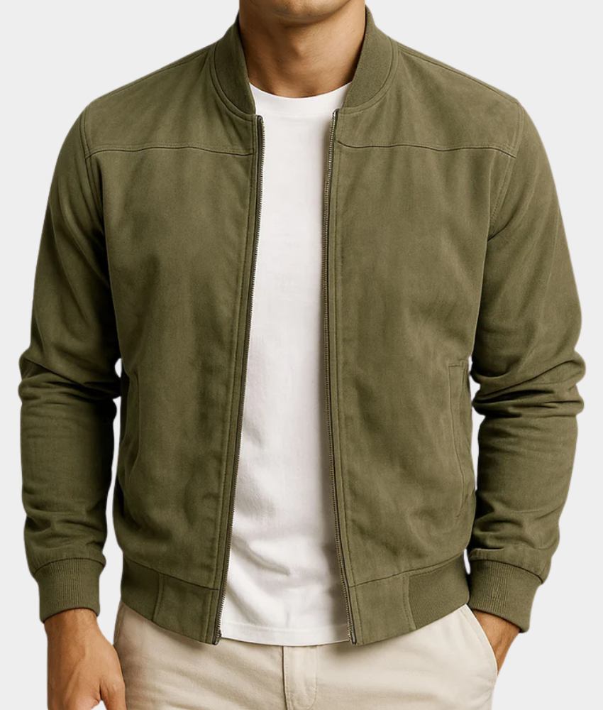 Liesbeth | Men's Bomber Jacket Zip Front Relaxed-Fit