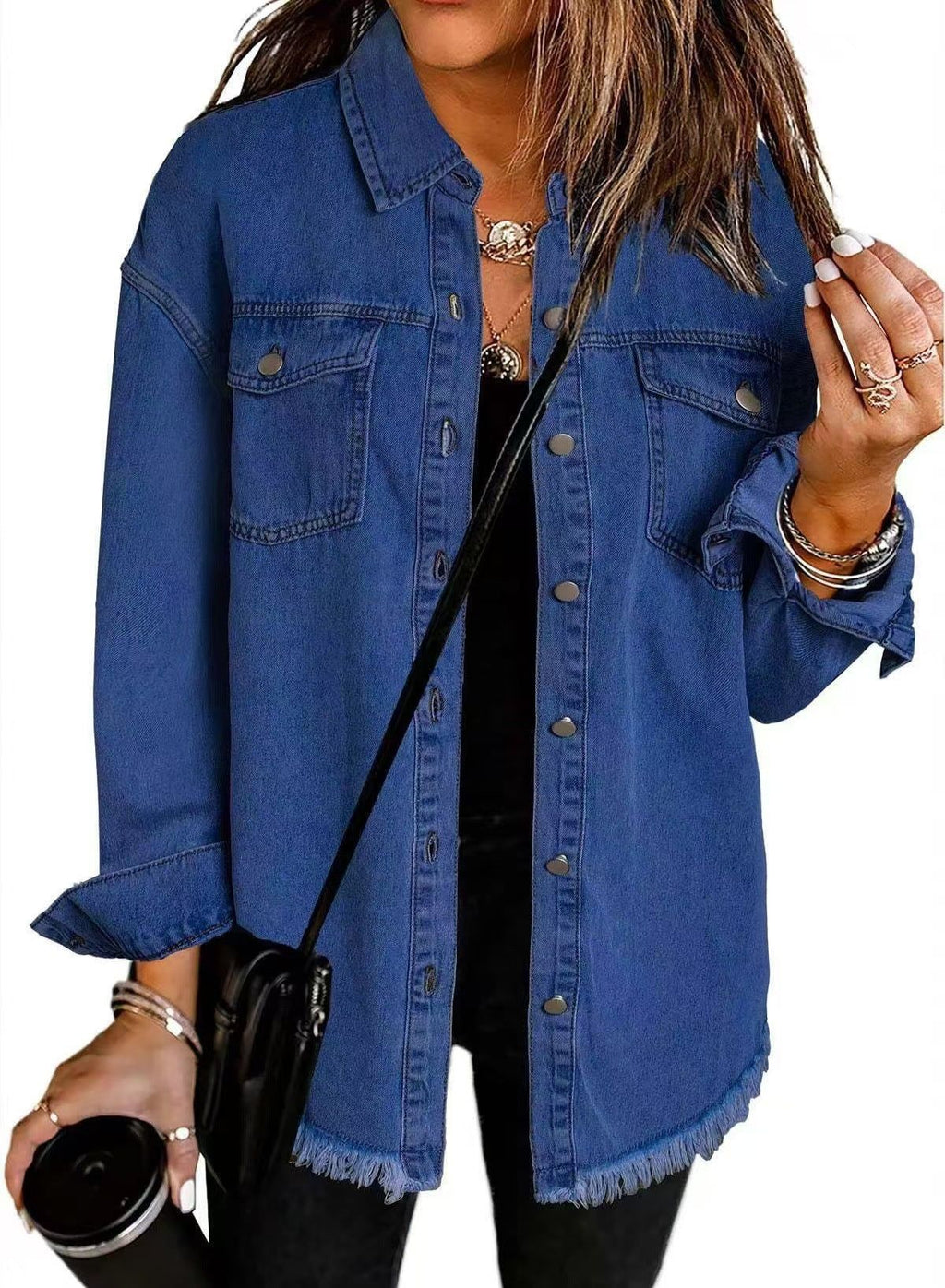 Alida | Collared Button-Front Jacket with Chest Pockets